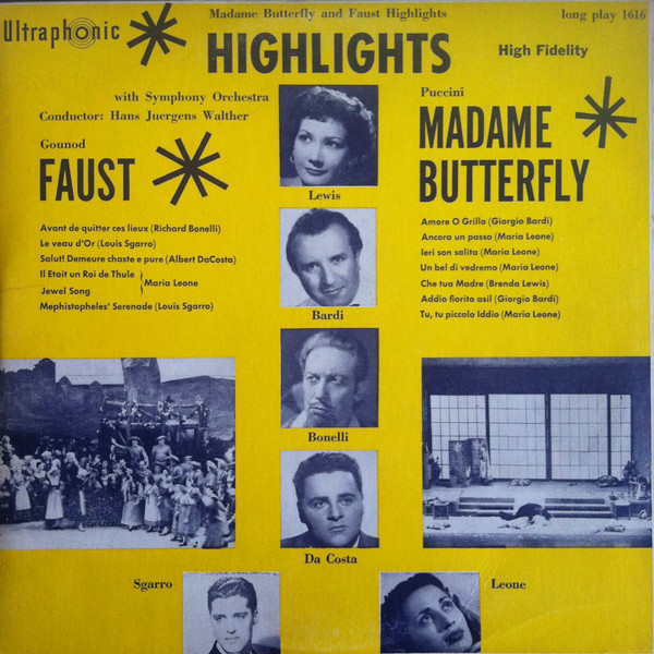 Cover Charles Gounod, Giacomo Puccini - Madame Butterfly and Faust Highlights (LP, Comp) Schallplatten Ankauf