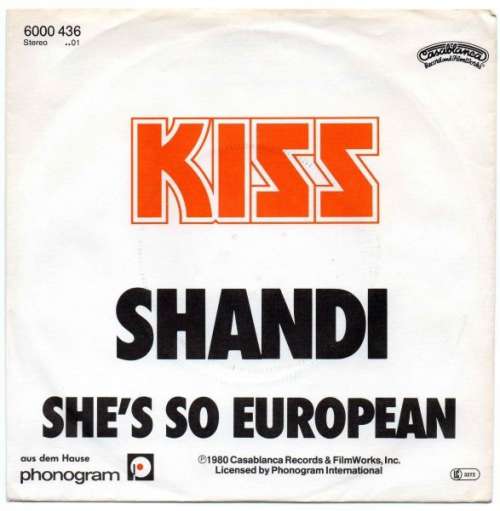 Cover Kiss - Shandi (7, Single) Schallplatten Ankauf