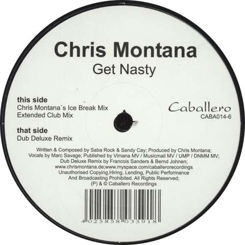 Cover Chris Montana - Get Nasty (12) Schallplatten Ankauf