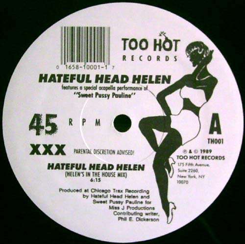 Cover Hateful Head Helen Schallplatten Ankauf