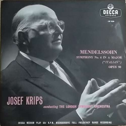 Bild Josef Krips Conducting The London Symphony Orchestra - Mendelssohn: Symphony No. 4 In A Major (Italian) Opus 90 (10) Schallplatten Ankauf