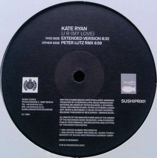 Cover Kate Ryan - U R (My Love) (12, Promo) Schallplatten Ankauf