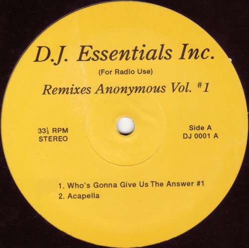 Cover Unknown Artist - Remixes Anonymous Vol. #1 (12) Schallplatten Ankauf