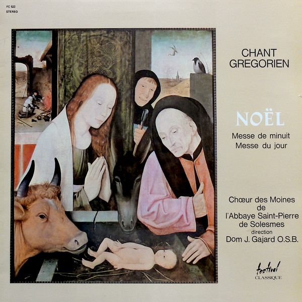 Cover Chœur Des Moines De L'Abbaye Saint-Pierre De Solesmes ,Direction Dom J. Gajard O.S.B.* - Chant Grégorien - Noel (LP, RE, Gat) Schallplatten Ankauf