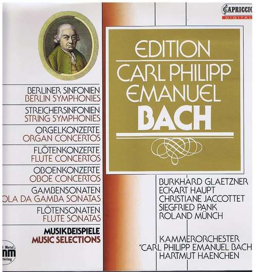 Cover Carl Philipp Emanuel Bach - Edition Carl Philipp Emanuel Bach  Musikbeispiele Music Selections (LP, Smplr, Gat) Schallplatten Ankauf