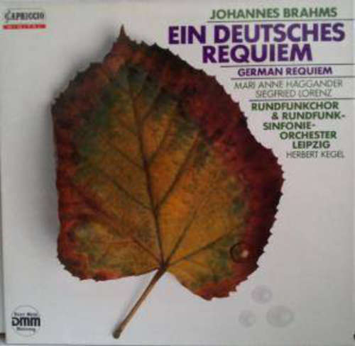 Cover Johannes Brahms  -  Rundfunkchor Leipzig, Rundfunk-Sinfonie-Orchester Leipzig, Herbert Kegel - Ein Deutsches Requiem (LP, Album, Club, DMM) Schallplatten Ankauf