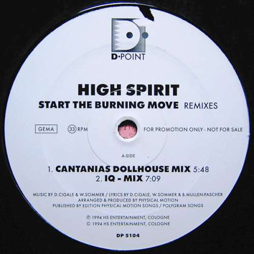 Cover High Spirit - Start The Burning Move (10, Promo) Schallplatten Ankauf