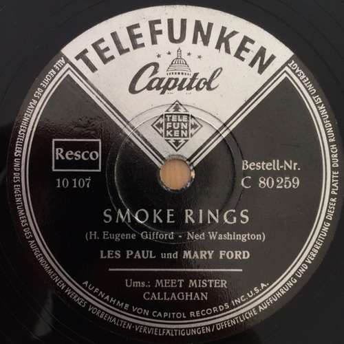 Cover Les Paul Und Mary Ford* / Les Paul - Smoke Rings / Meet Mister Callaghan (Shellac, 10) Schallplatten Ankauf