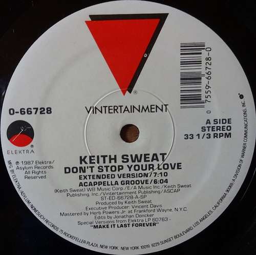 Cover Keith Sweat - Don't Stop Your Love (12) Schallplatten Ankauf