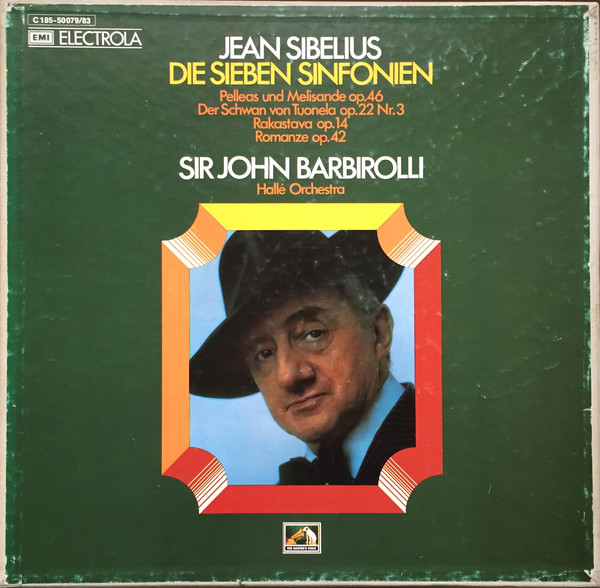 Cover Jean Sibelius, Sir John Barbirolli - Die sieben Sinfonien, Pelleas und Melisande op. 46, Der Schwan von Tuonela op. 22 Nr.3, Rakastava op. 14, Romanze op. 42 (5xLP + Box, Comp) Schallplatten Ankauf