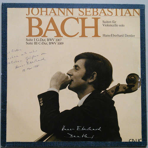 Cover Hans-Eberhard Dentler - Johann Sebastian Bach - Suiten Fur Violoncello Solo (LP) Schallplatten Ankauf