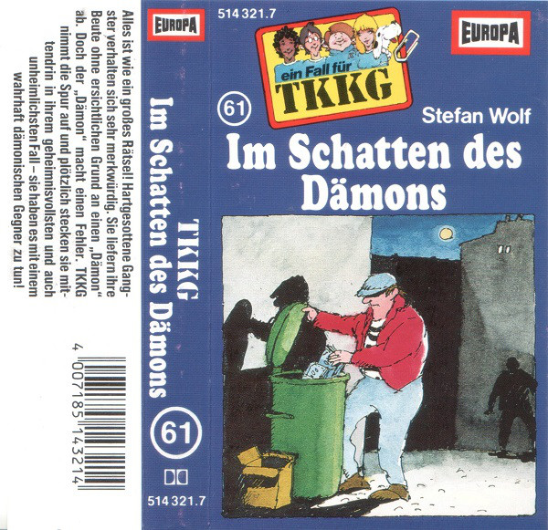 Cover Stefan Wolf - TKKG 61 - Im Schatten Des Dämons (Cass) Schallplatten Ankauf