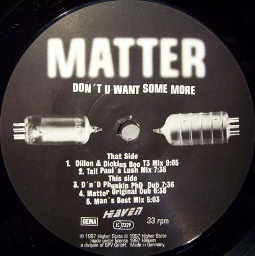 Bild Matter - Don't U Want Some More (12) Schallplatten Ankauf