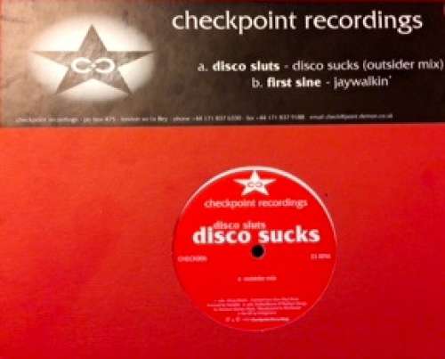 Cover Disco Sluts / First Sine - Disco Sucks / Jaywalkin' (12) Schallplatten Ankauf