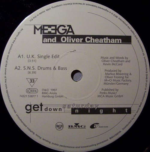 Cover Meega And Oliver Cheatham - Get Down Saturday Night (12) Schallplatten Ankauf