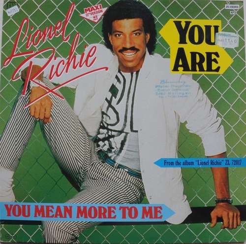Cover Lionel Richie - You Are (12) Schallplatten Ankauf
