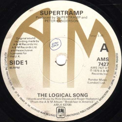 Cover Supertramp - The Logical Song (7, Single, Sol) Schallplatten Ankauf