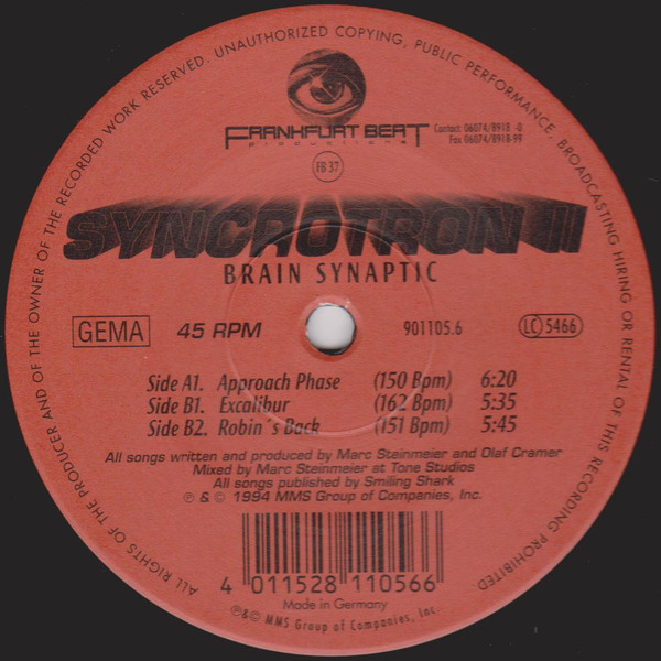 Cover Syncrotron II* - Brain Synaptic (12) Schallplatten Ankauf