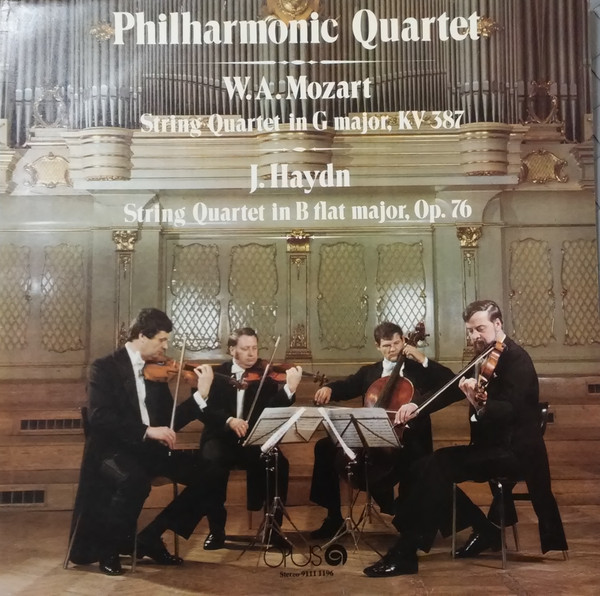 Bild Philharmonic Quartet* – W. A. Mozart* / J. Haydn* - String Quartet In G Major, KV 387 / String Quartet In B Flat Major, Op. 76 (LP, Album, RP) Schallplatten Ankauf