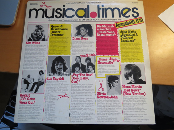 Cover Various - Musical Times Ausgabe 10/11 '81 (LP, Advance, Comp) Schallplatten Ankauf