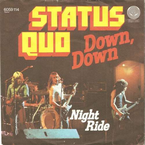 Cover Status Quo - Down Down (7, Single) Schallplatten Ankauf