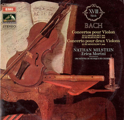 Cover Bach* - Nathan Milstein, Erica Morini - Concertos Pour Violon / Concerto Pour Deux Violons (LP) Schallplatten Ankauf