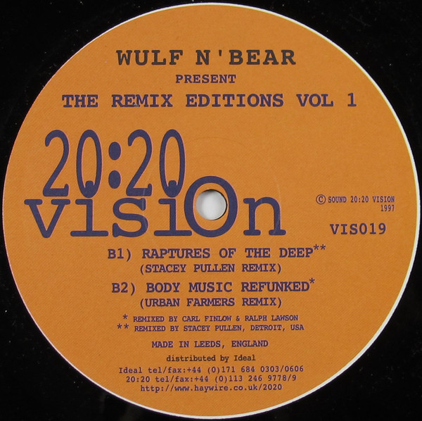 Cover Wulf N ' Bear* - The Remix Editions Vol. 1 (12) Schallplatten Ankauf