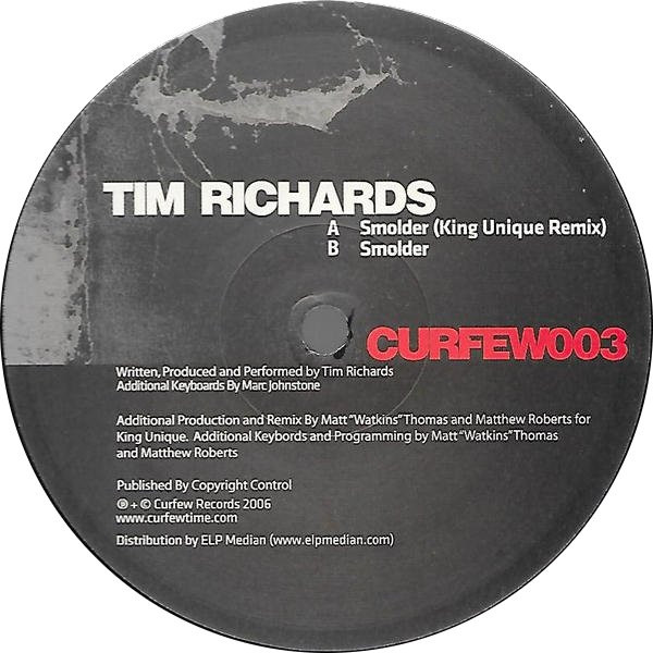 Cover Tim Richards - Smolder (12) Schallplatten Ankauf