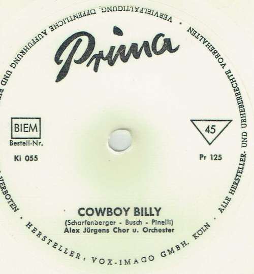 Bild Alex Jürgens - Cowboy Billy  (Flexi, 7, S/Sided) Schallplatten Ankauf