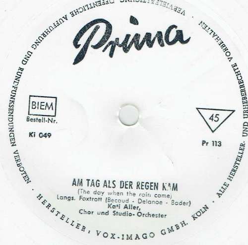 Cover Kati Aller - Am Tag Als Der Regen Kam (Flexi, 7, S/Sided) Schallplatten Ankauf