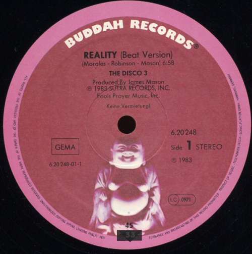 Cover The Disco 3* - Reality (12) Schallplatten Ankauf