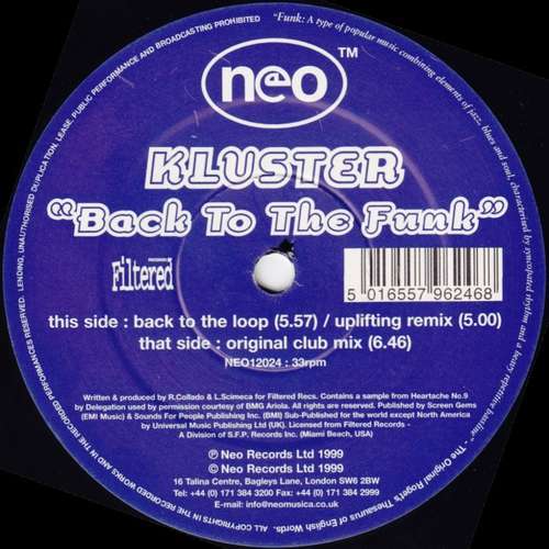 Cover Kluster - Back To The Funk (12) Schallplatten Ankauf
