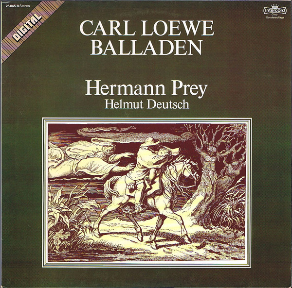 Cover Carl Loewe, Hermann Prey, Helmut Deutsch - Balladen (LP, Club) Schallplatten Ankauf