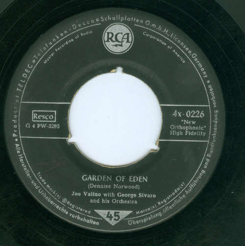 Cover Joe Valino With George Siravo And His Orchestra - Garden Of Eden / Caravan (7) Schallplatten Ankauf