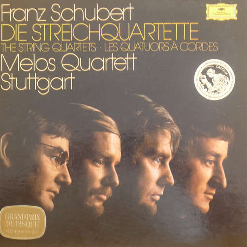Cover Franz Schubert, Melos Quartett Stuttgart* - Die Streichquartette (7xLP, Comp + Box) Schallplatten Ankauf