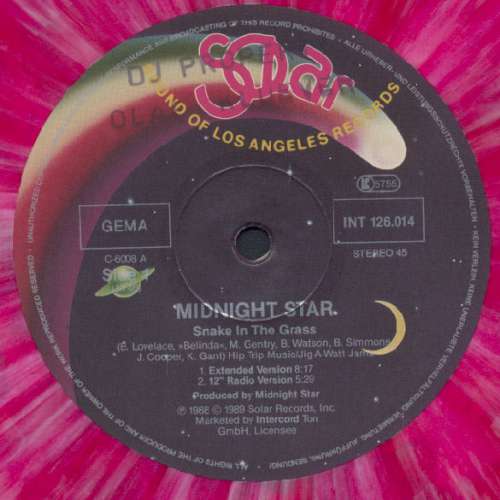 Cover Midnight Star - Snake In The Grass (12, Pin) Schallplatten Ankauf