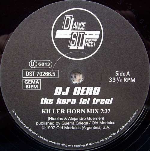 Cover DJ Dero - The Horn (El Tren) (12) Schallplatten Ankauf