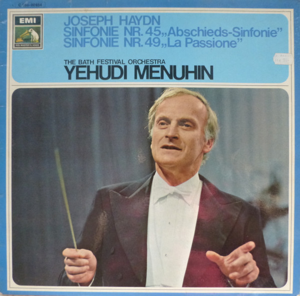 Bild Joseph Haydn – Bath Festival Orchestra, Yehudi Menuhin - Sinfonie Nr. 45„Abschieds-Sinfonie” / Sinfonie Nr. 49„La Passione” (LP) Schallplatten Ankauf