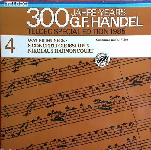Cover G. F. Händel* - Concentus Musicus Wien, Nikolaus Harnoncourt - Water Musick · 6 Concerti Grossi Op. 3 (2xLP) Schallplatten Ankauf