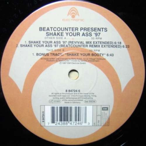Cover Beatcounter - Shake Your Ass '97 (12) Schallplatten Ankauf