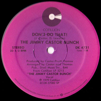 Cover The Jimmy Castor Bunch - Don't Do That / Psych-Out (12) Schallplatten Ankauf