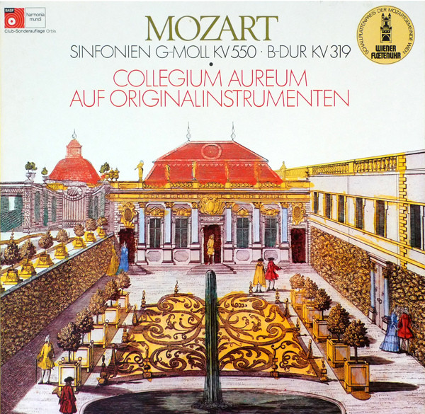 Cover Mozart* • Collegium Aureum Auf Originalinstrumenten* - Sinfonien G-moll KV 550 ∙ B-dur KV 319 (LP, Album, Club) Schallplatten Ankauf