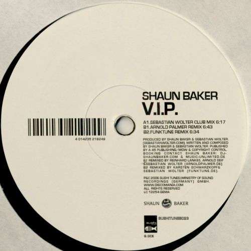 Cover Shaun Baker - V.I.P. (12) Schallplatten Ankauf