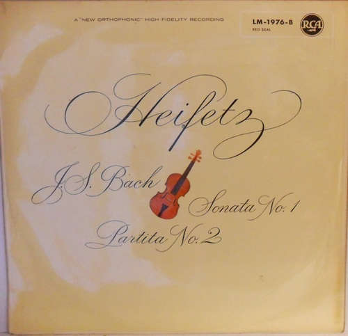 Cover Bach*, Heifetz* - J.S. Bach Sonata No. 1 Partita No. 2 (LP, Album) Schallplatten Ankauf