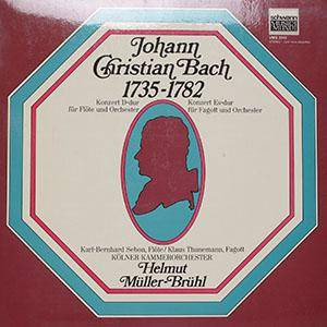 Cover Johann Christian Bach - Konzert D-Dur Für Flöte Und Orchester / Konzert F-Dur Für Fagott Und Orchester (LP) Schallplatten Ankauf