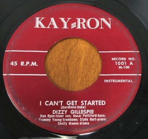 Cover Dizzy Gillespie - I Can't Get Started / Good Bait (7) Schallplatten Ankauf