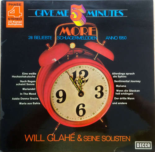 Cover Will Glahé und seine Solisten - Give Me 5 Minutes More - 28 Beliebte Schlagermelodien Anno 1950 (LP, Album) Schallplatten Ankauf