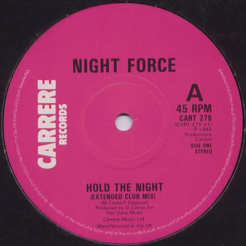 Cover Night Force (3) - Hold The Night (12) Schallplatten Ankauf