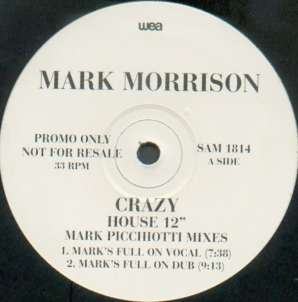 Cover Mark Morrison - Crazy (Mark Picchiotti Mixes) (12, Promo) Schallplatten Ankauf
