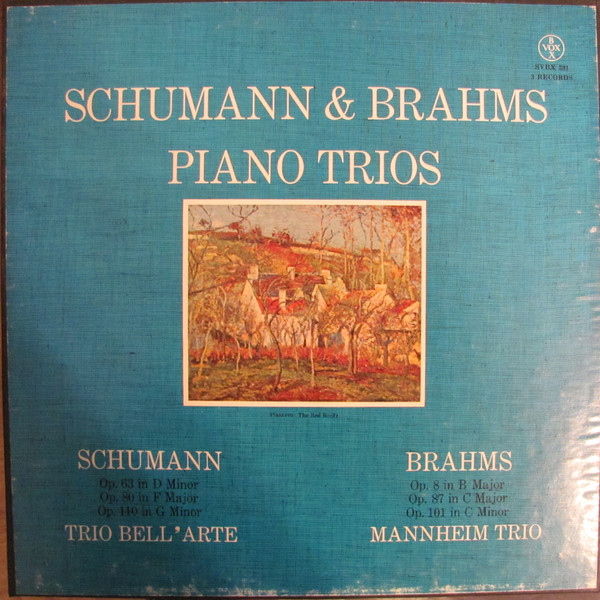 Cover Schumann* & Brahms* - Trio Bell'Arte, Mannheim Trio* - Piano Trios (3xLP, Comp) Schallplatten Ankauf